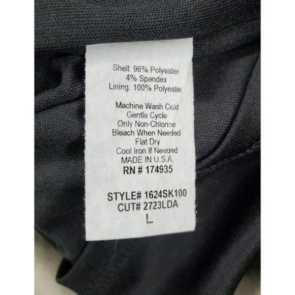 Renee C Stitch Fit Elvira Lace Pencil Black Large U.S.A Made Skirt Poly/Spandex - Picture 12 of 12